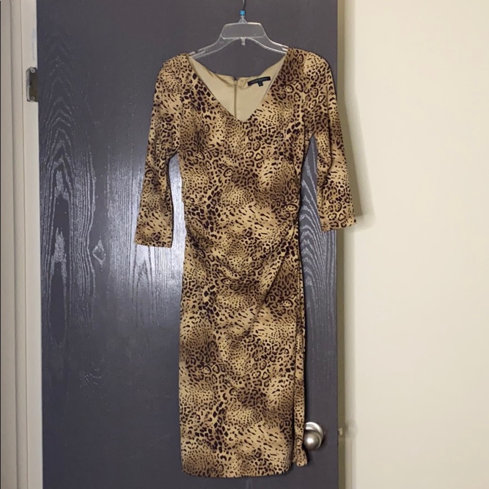David Meister leopard print dress